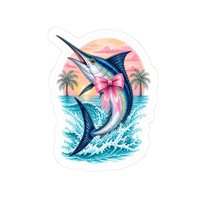 Marlin with Pink Bow Sticker