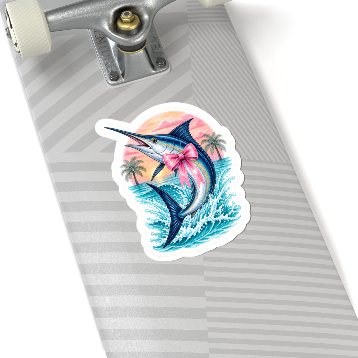 Marlin with Pink Bow Sticker