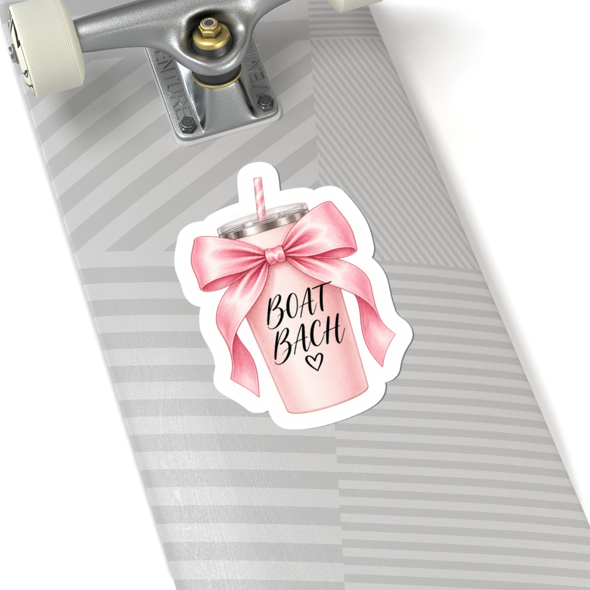 Boat Bach Bow Tumbler Sticker 🎀🛥️💗
