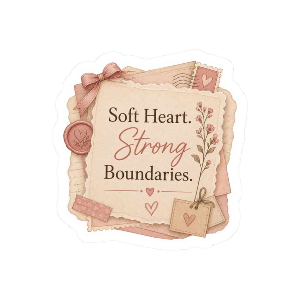 Soft Heart, Strong Boundaries Sticker