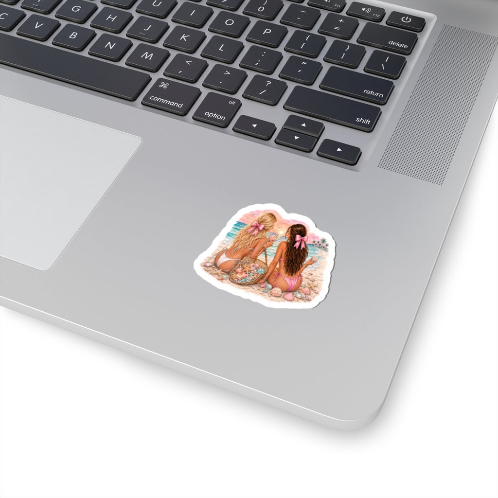 Sunset Friends Shelling Sticker