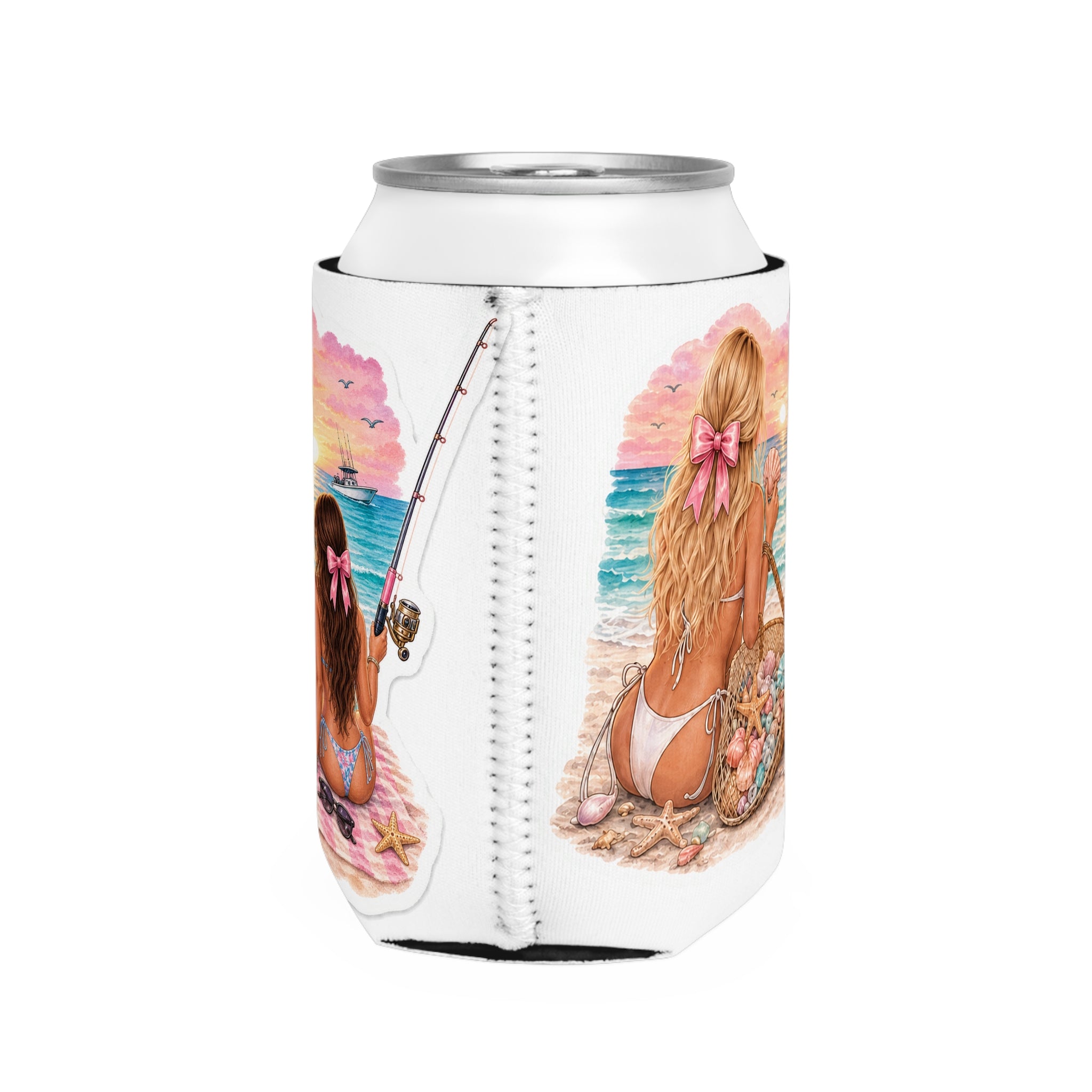 Sunset Besties Can Koozie