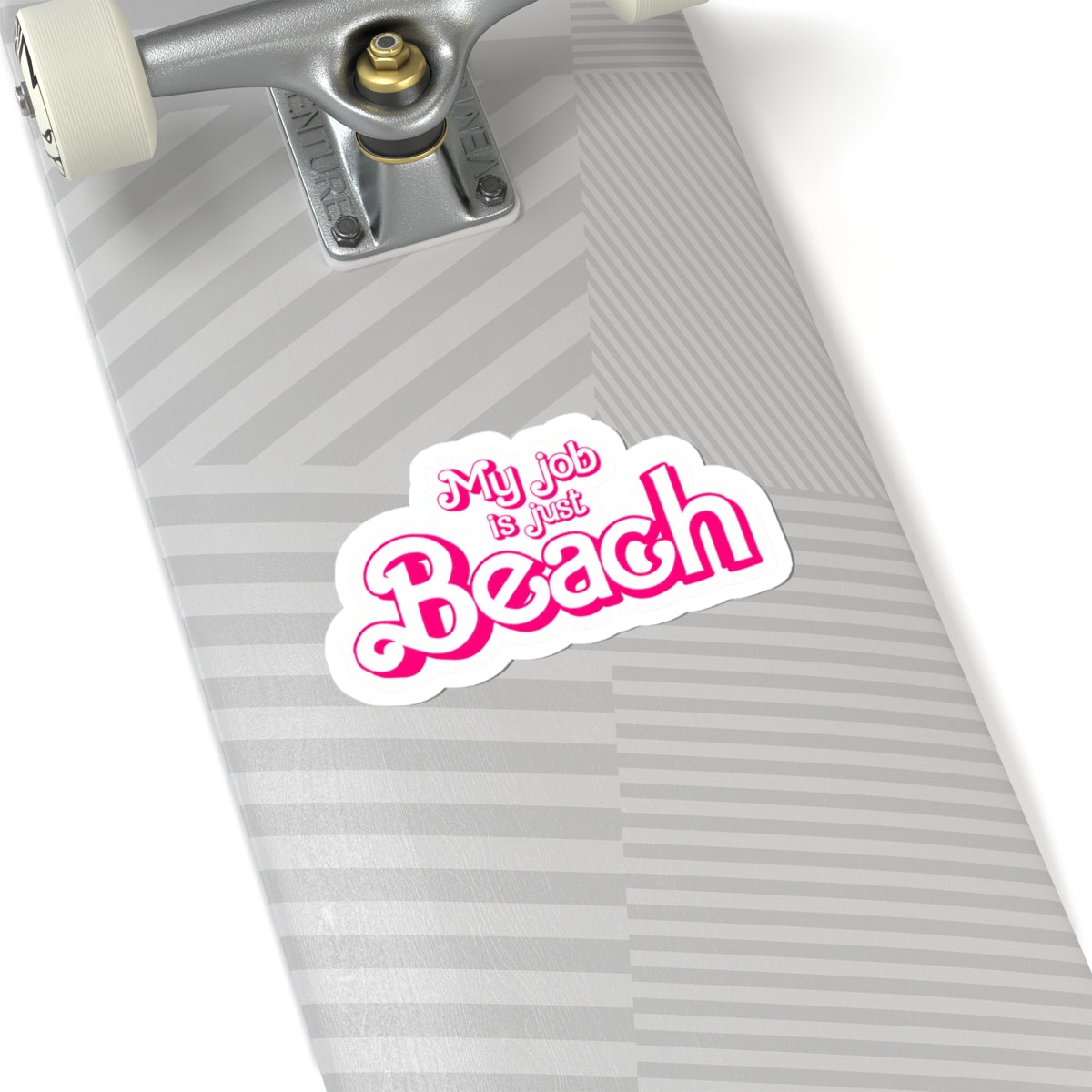 "My Job Is Just Beach" Kiss-Cut Sticker