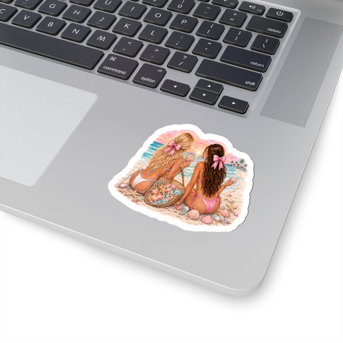 Sunset Friends Shelling Sticker