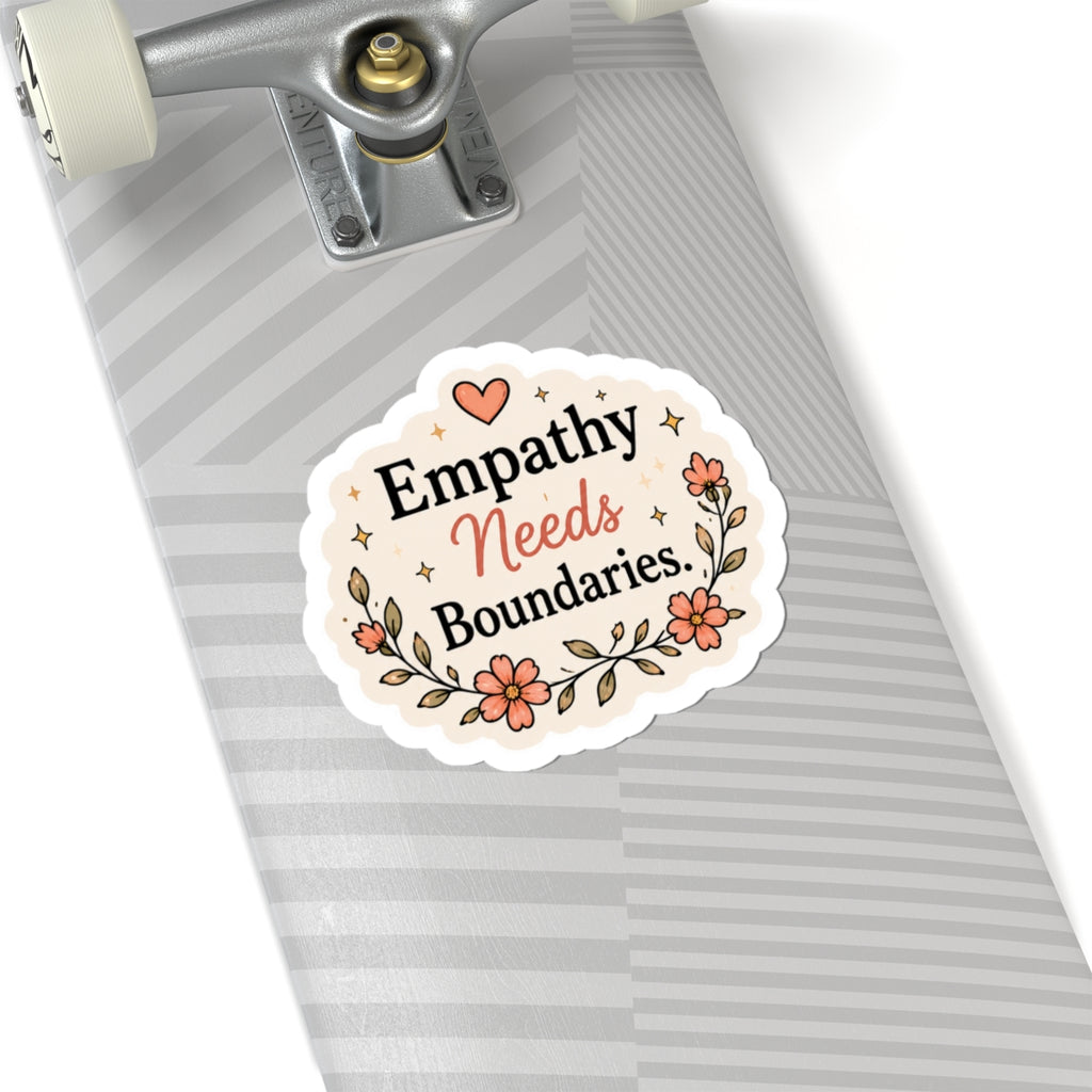 Empathy Needs Boundaries Floral Sticker