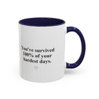 You’ve Survived 100% of Your Hardest Days Coffee Mug