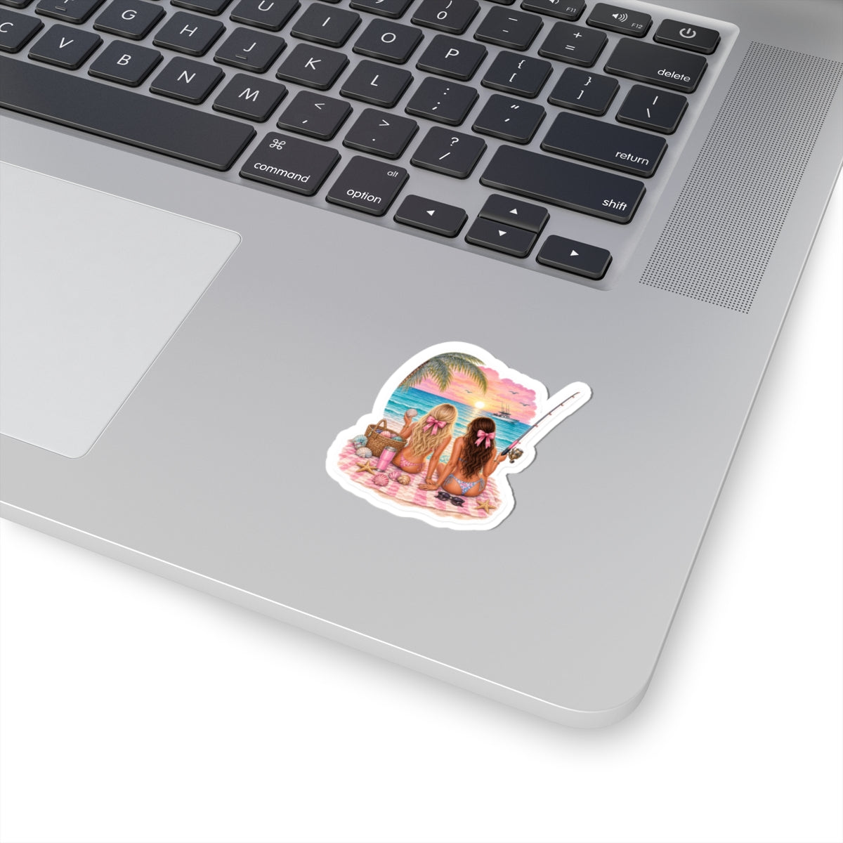 Sunset Friends Fishing Sticker
