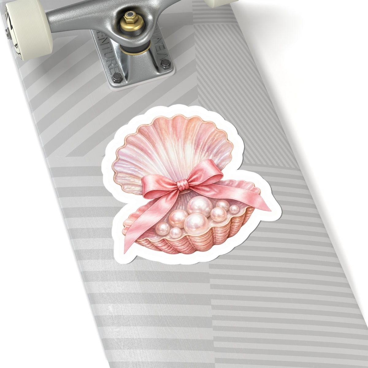 Pearl & Pink Bow Seashell Sticker 🎀🐚🫧