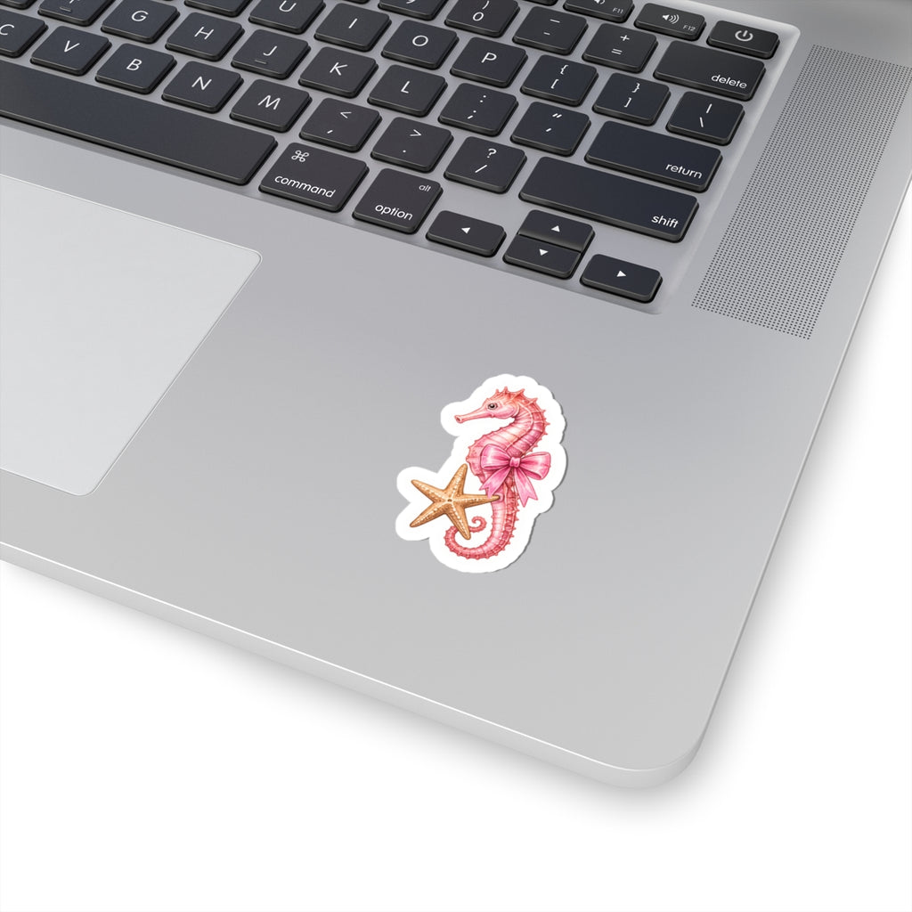 Pink Seahorse Sticker 🎀🌊