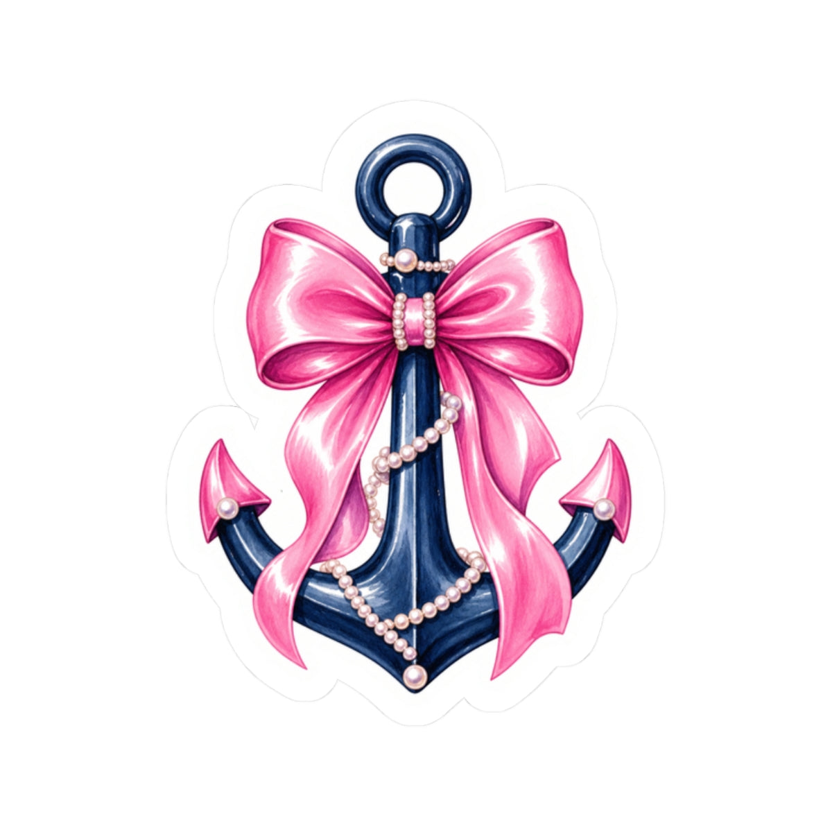 Pink Bow Anchor Sticker 🎀⚓️