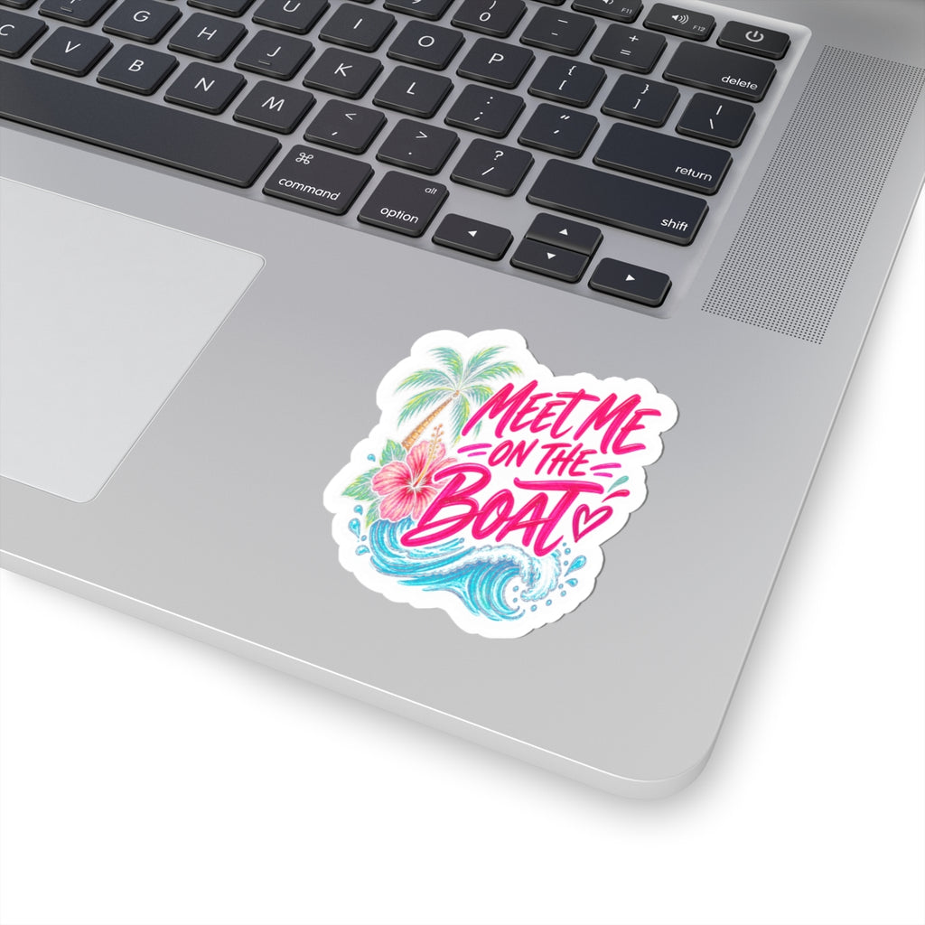 Meet Me on the Boat Tropical Sticker 🌴🌊💕