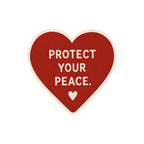 Protect Your Peace Heart Sticker