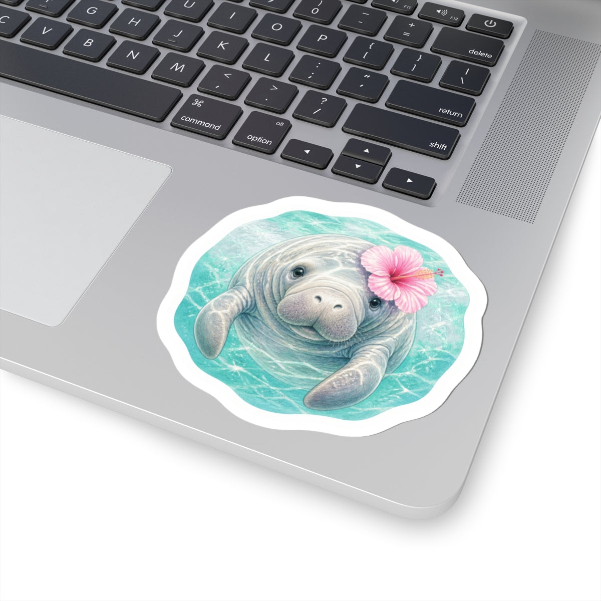 Flower Girl Manatee Sticker 🌺🩵