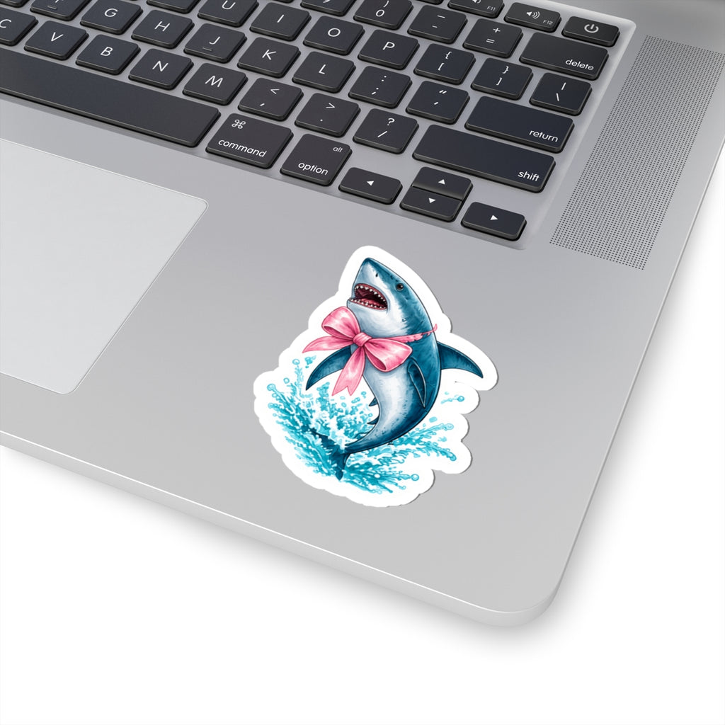 Pink Bow Shark Sticker 🎀🦈