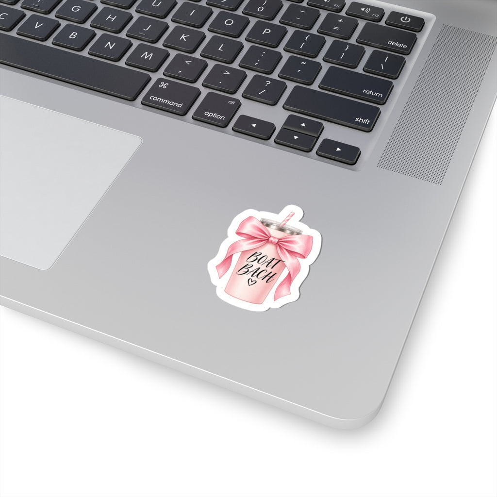 Boat Bach Bow Tumbler Sticker 🎀🛥️💗