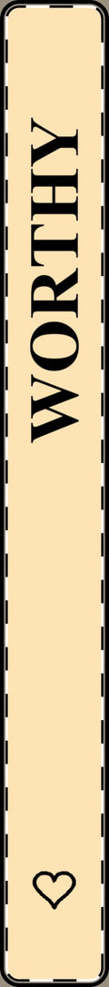 Worthy Heart Vertical Bar Pendant