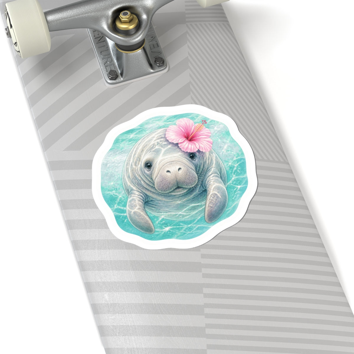 Flower Girl Manatee Sticker 🌺🩵