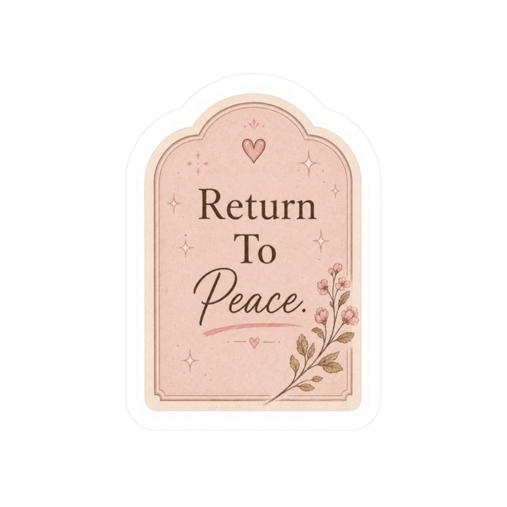 Return To Peace Floral Sticker