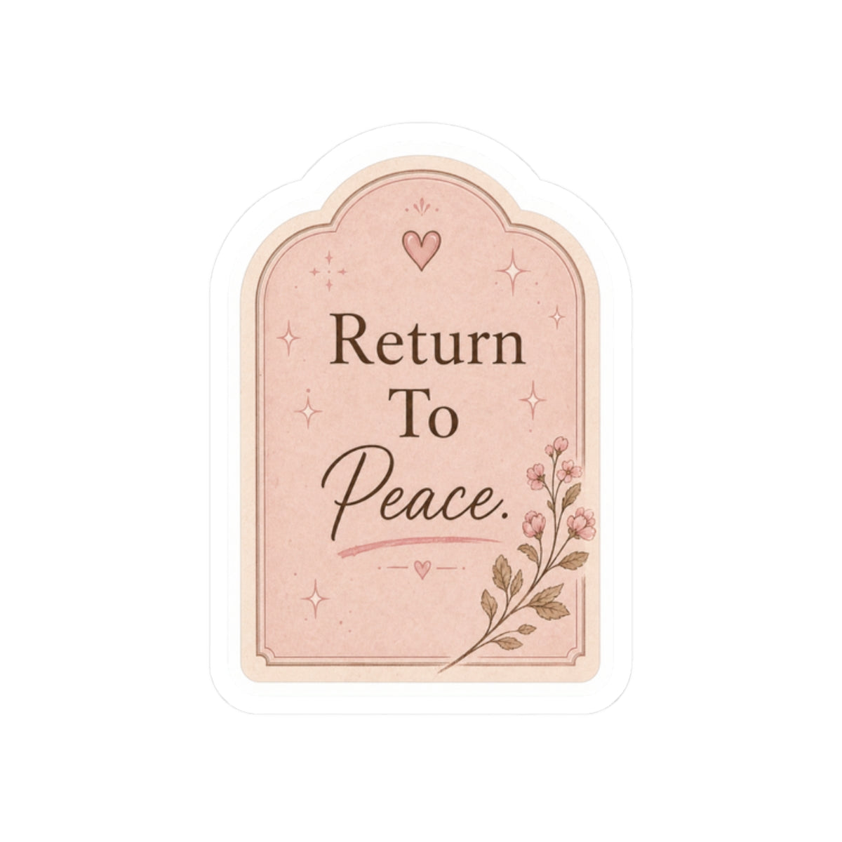 Return To Peace Floral Sticker