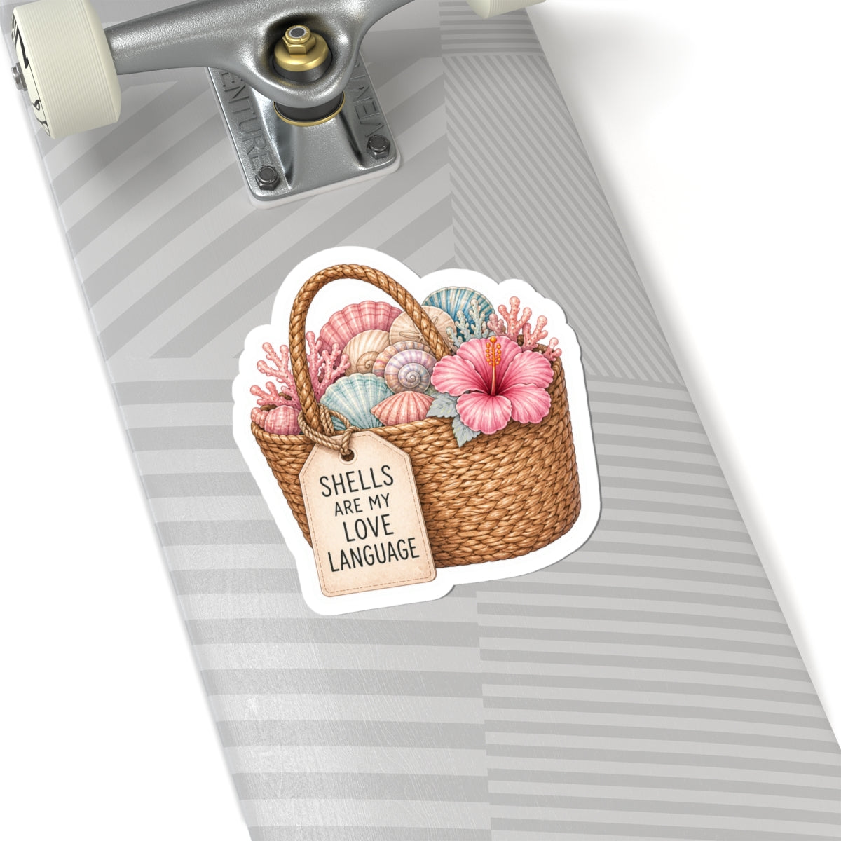 Seashells Are My Love Language Sticker 🐚👜🤍