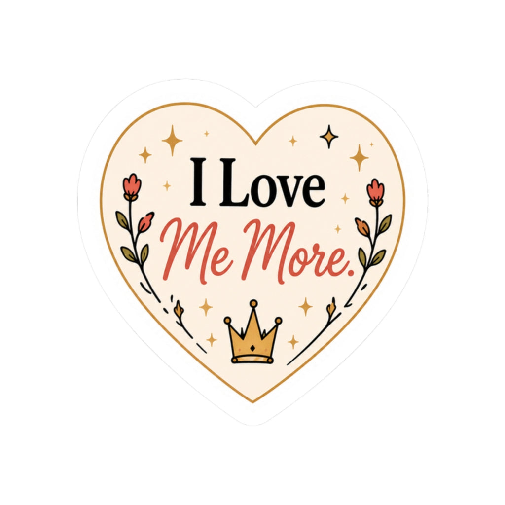 I Love Me More Heart Sticker