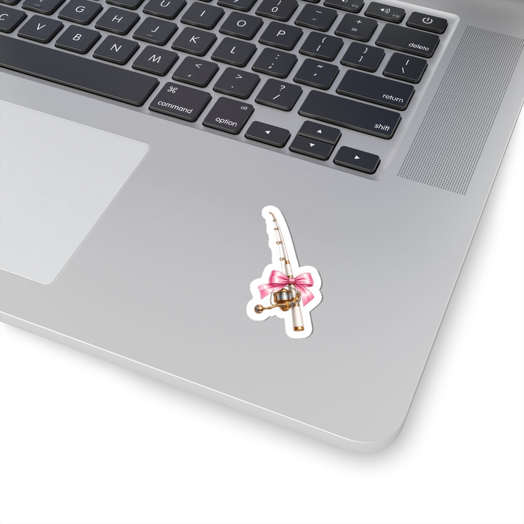 Pink Bow Fishing Rod Sticker 🎀🎣