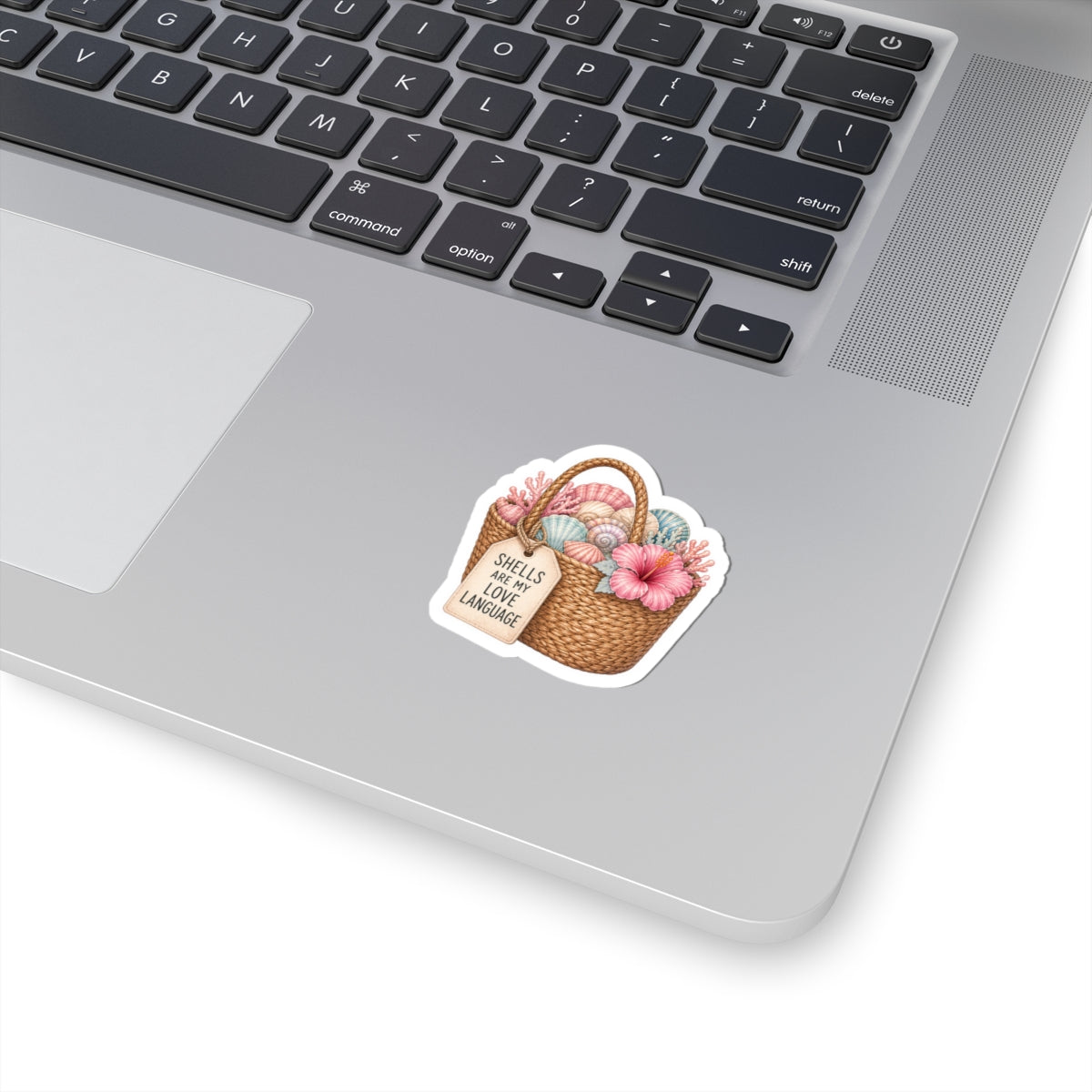 Seashells Are My Love Language Sticker 🐚👜🤍