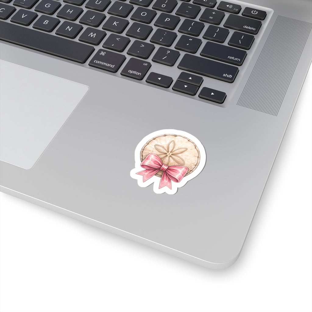 Pretty Little Sand Dollar Bow Sticker