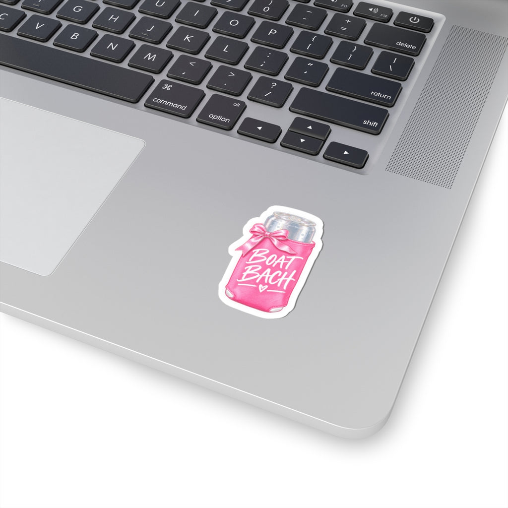 Boat Bach Pink Can Cooler Sticker 🎀🥂