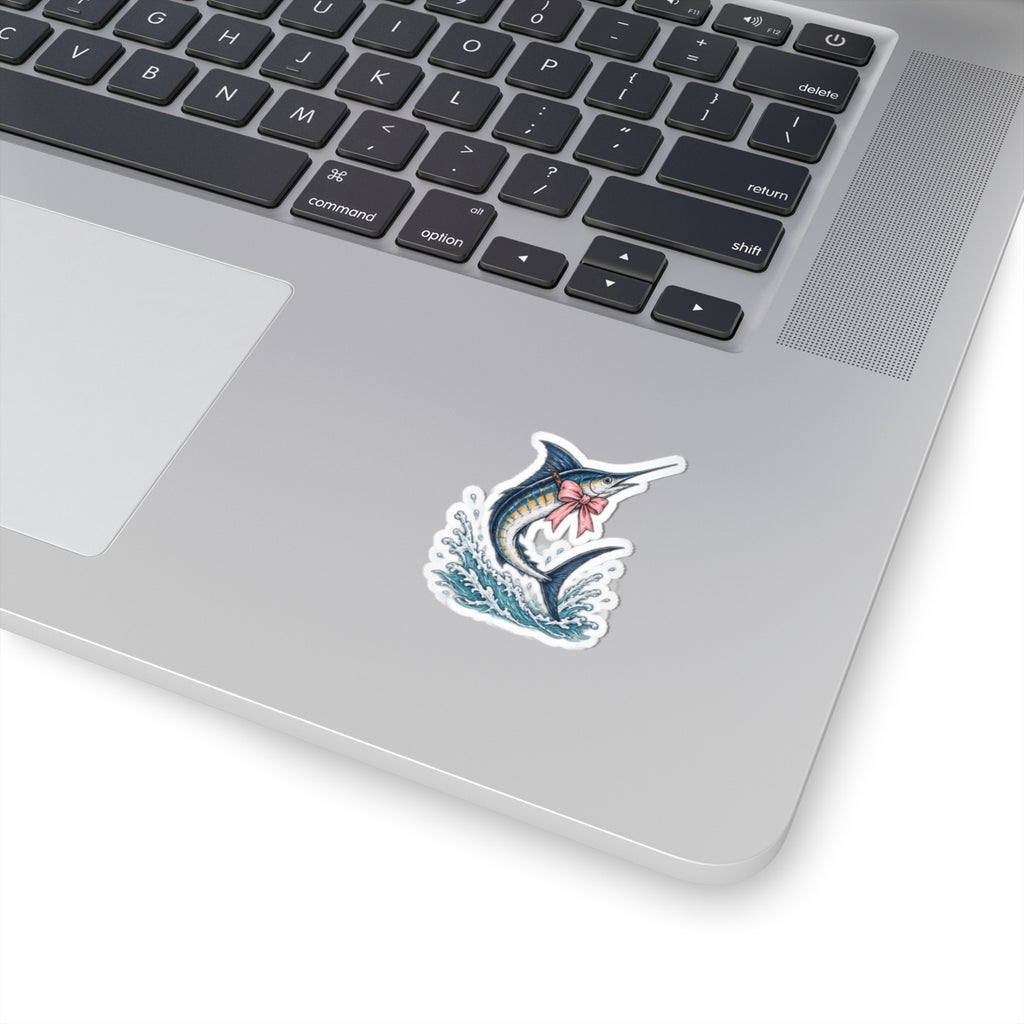 Pink Bow Marlin Sticker 🎀🎣🌊