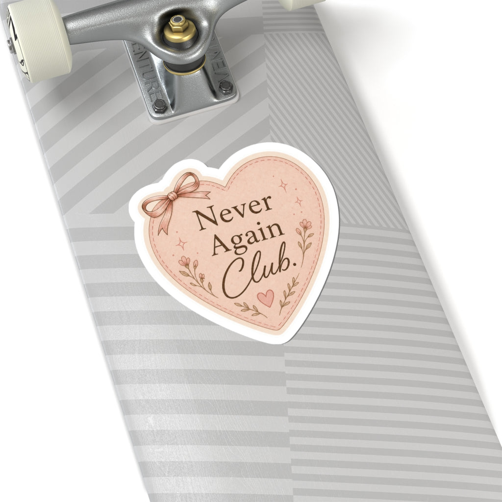 Never Again Club Heart Sticker