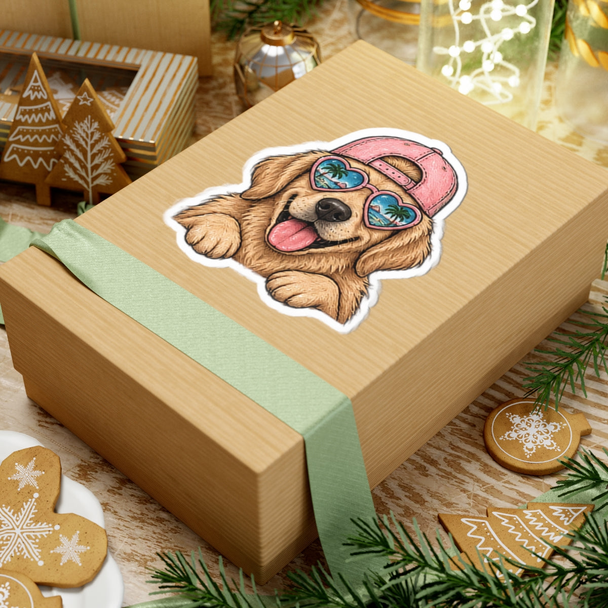 Beach Pup Sticker 🐶🌴🩷