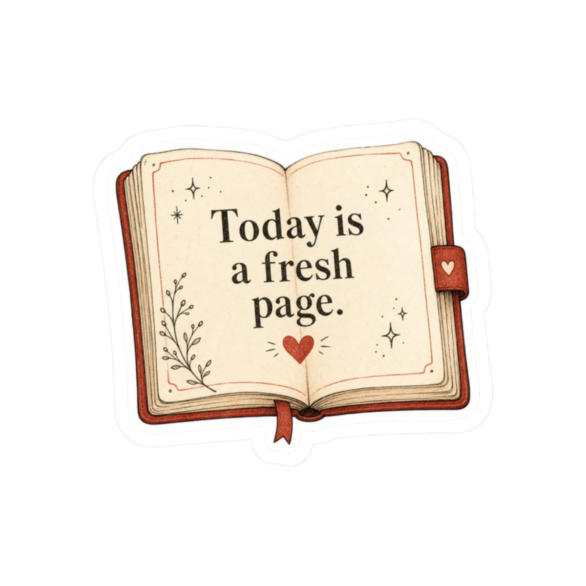 Today Is a Fresh Page Sticker