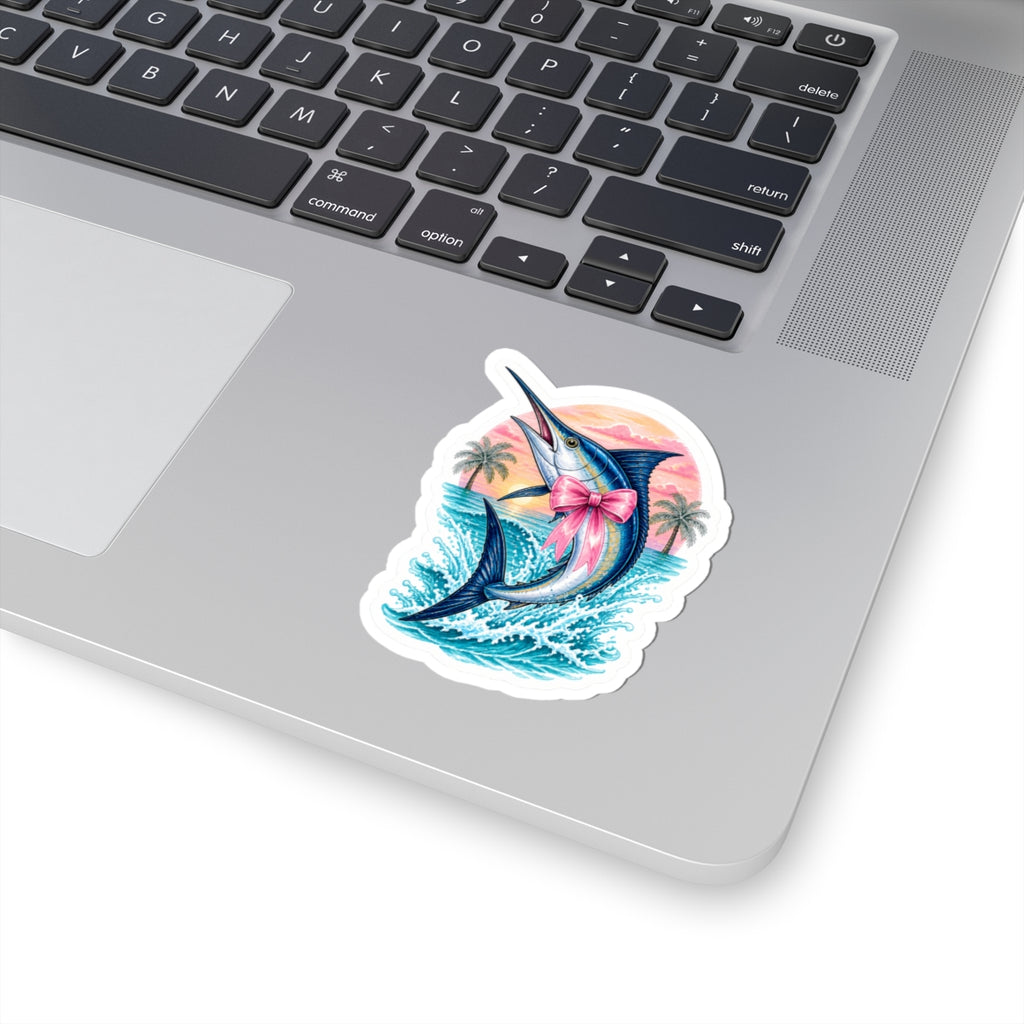 Marlin with Pink Bow Sticker