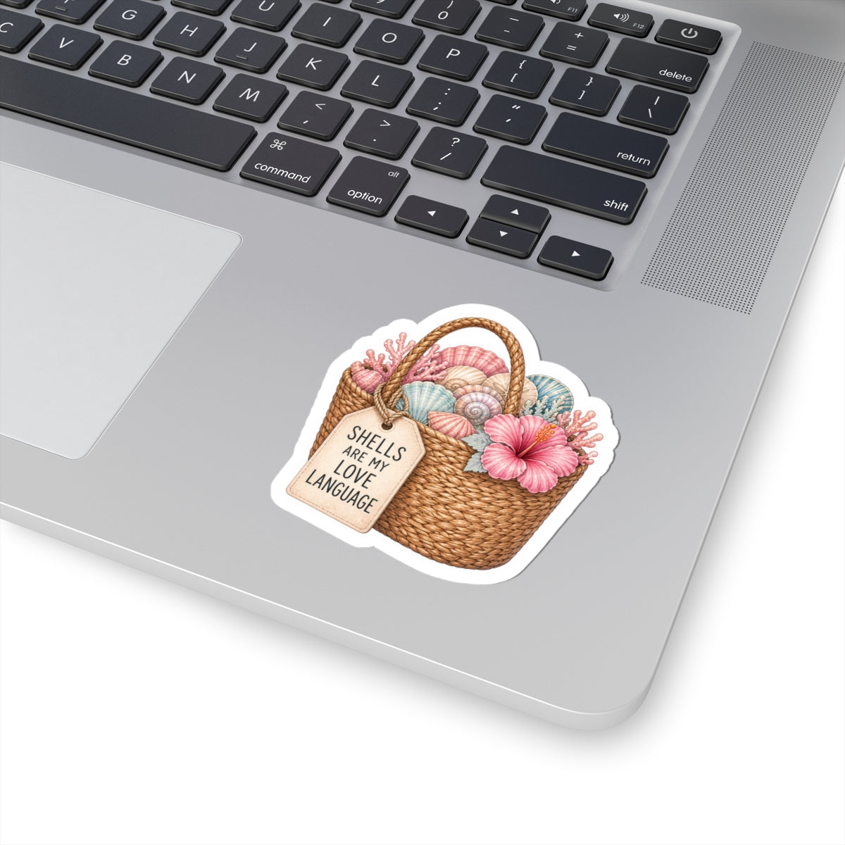 Seashells Are My Love Language Sticker 🐚👜🤍