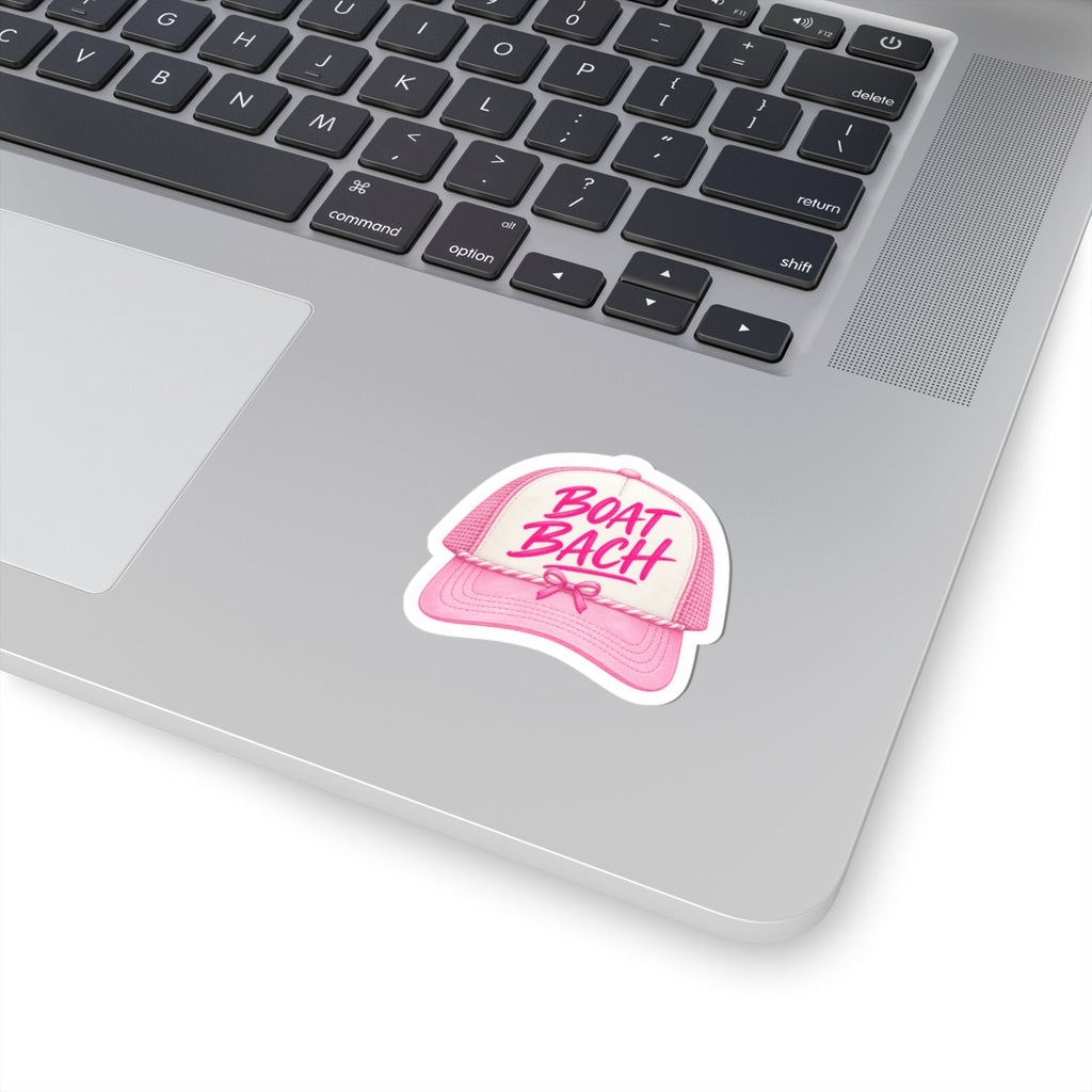 Boat Bachh Pink Trucker Hat Sticker 🎀🚤