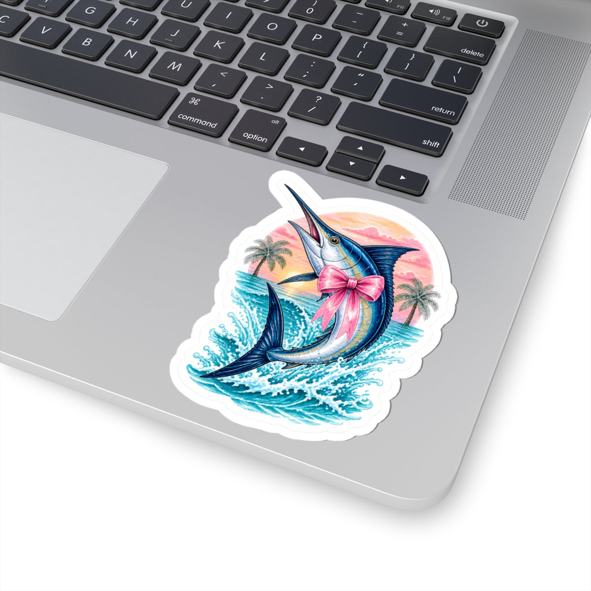 Marlin with Pink Bow Sticker