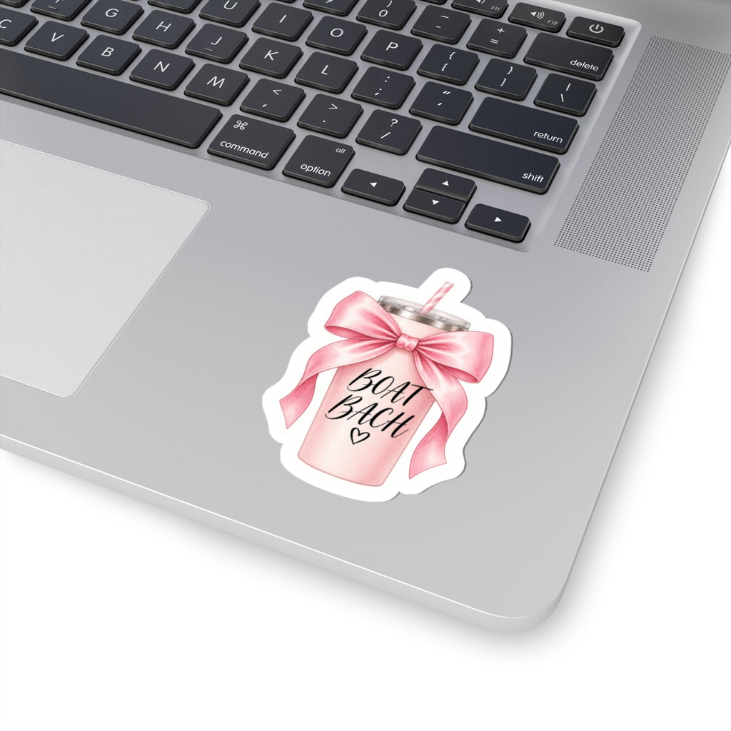 Boat Bach Bow Tumbler Sticker 🎀🛥️💗