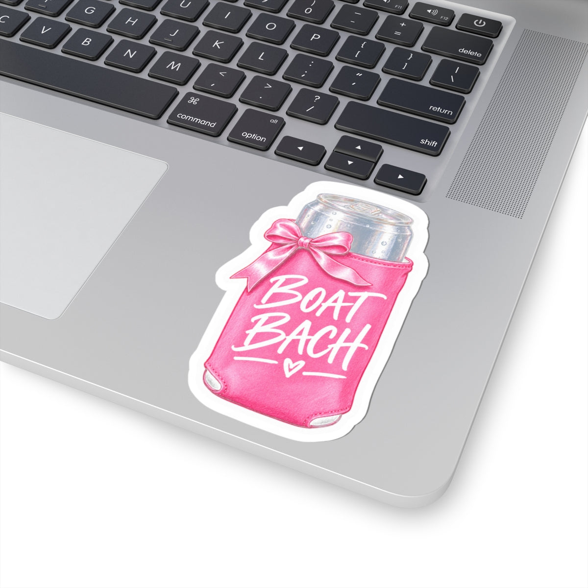 Boat Bach Pink Can Cooler Sticker 🎀🥂