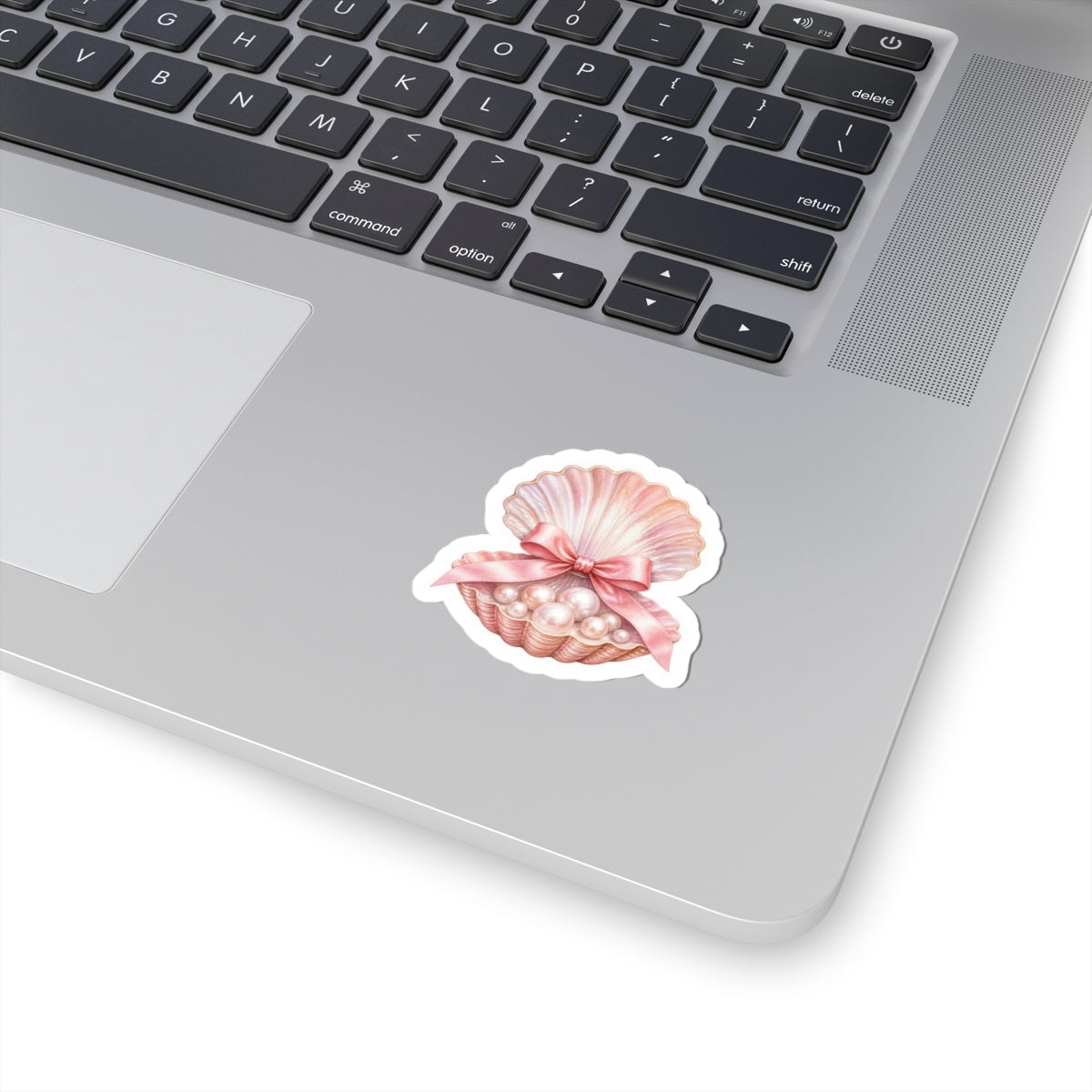 Pearl & Pink Bow Seashell Sticker 🎀🐚🫧