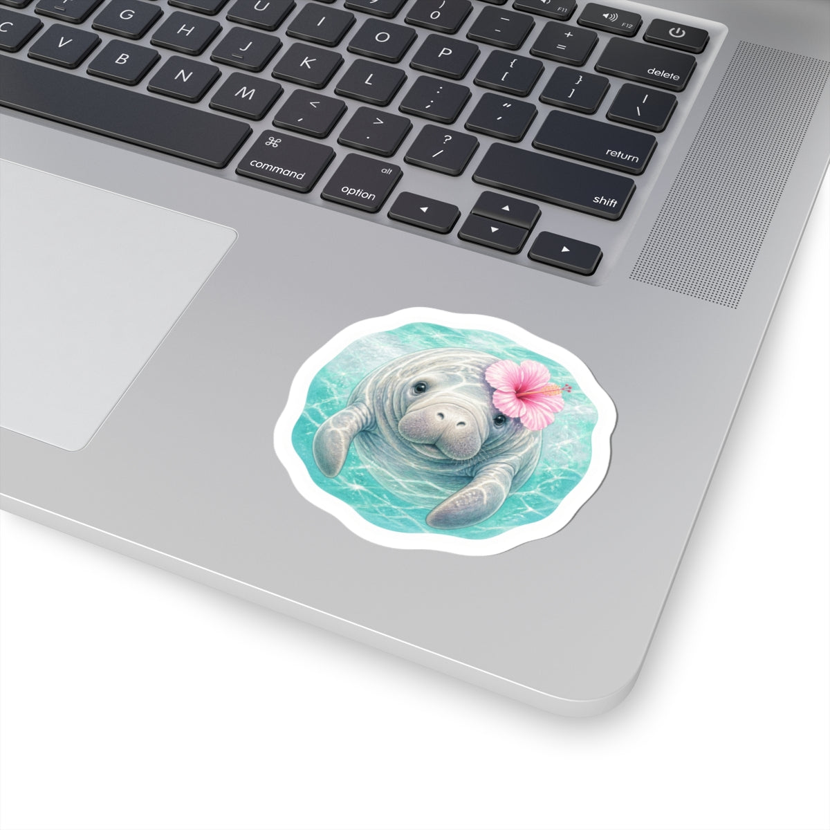 Flower Girl Manatee Sticker 🌺🩵