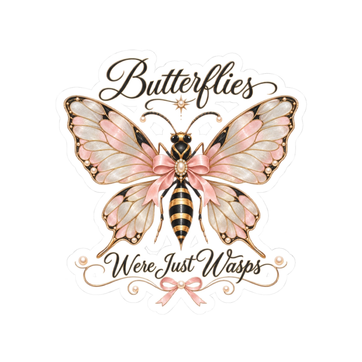 Butterflies Were Just Wasps Sticker