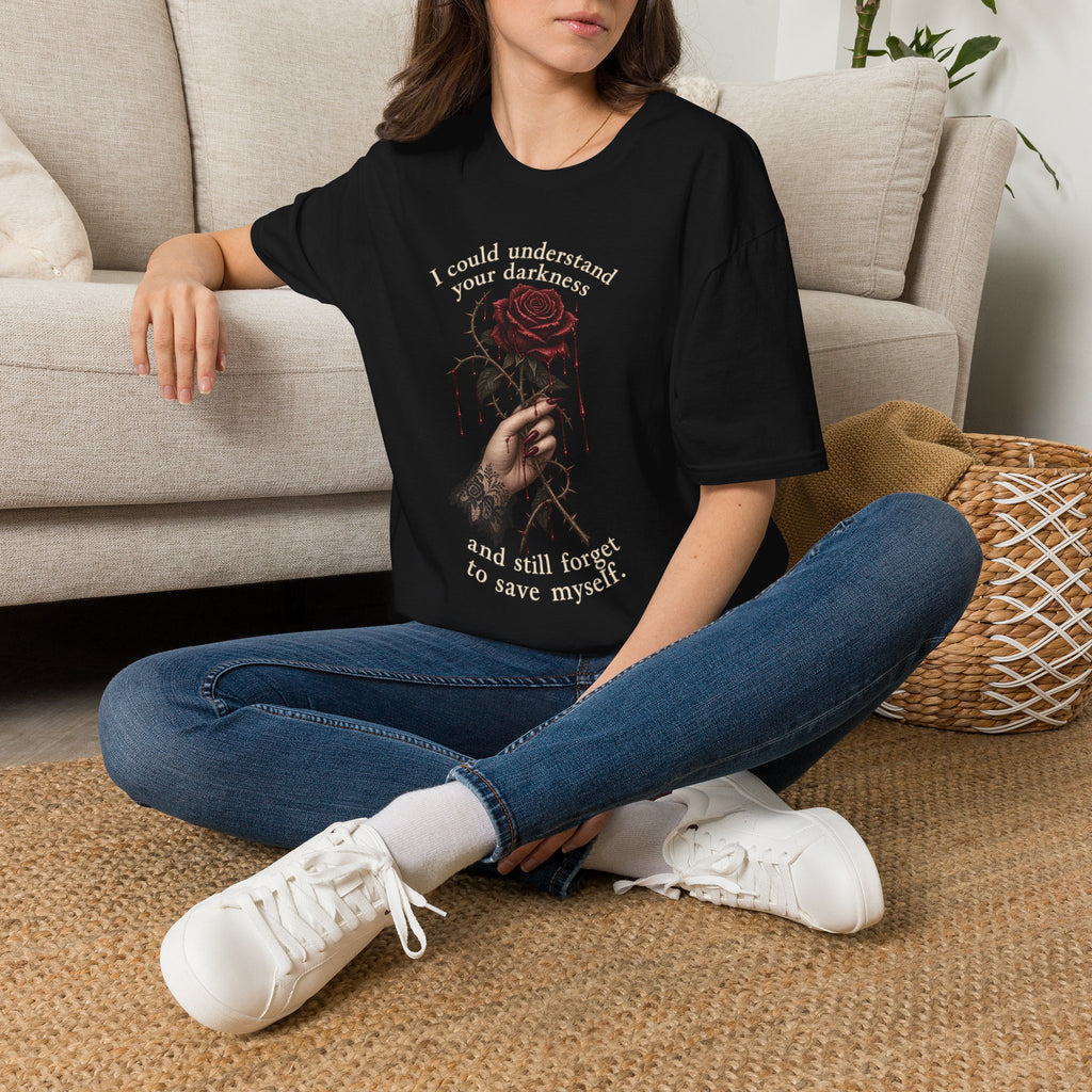 I Could Understand Your Darkness Gothic Floral Tee