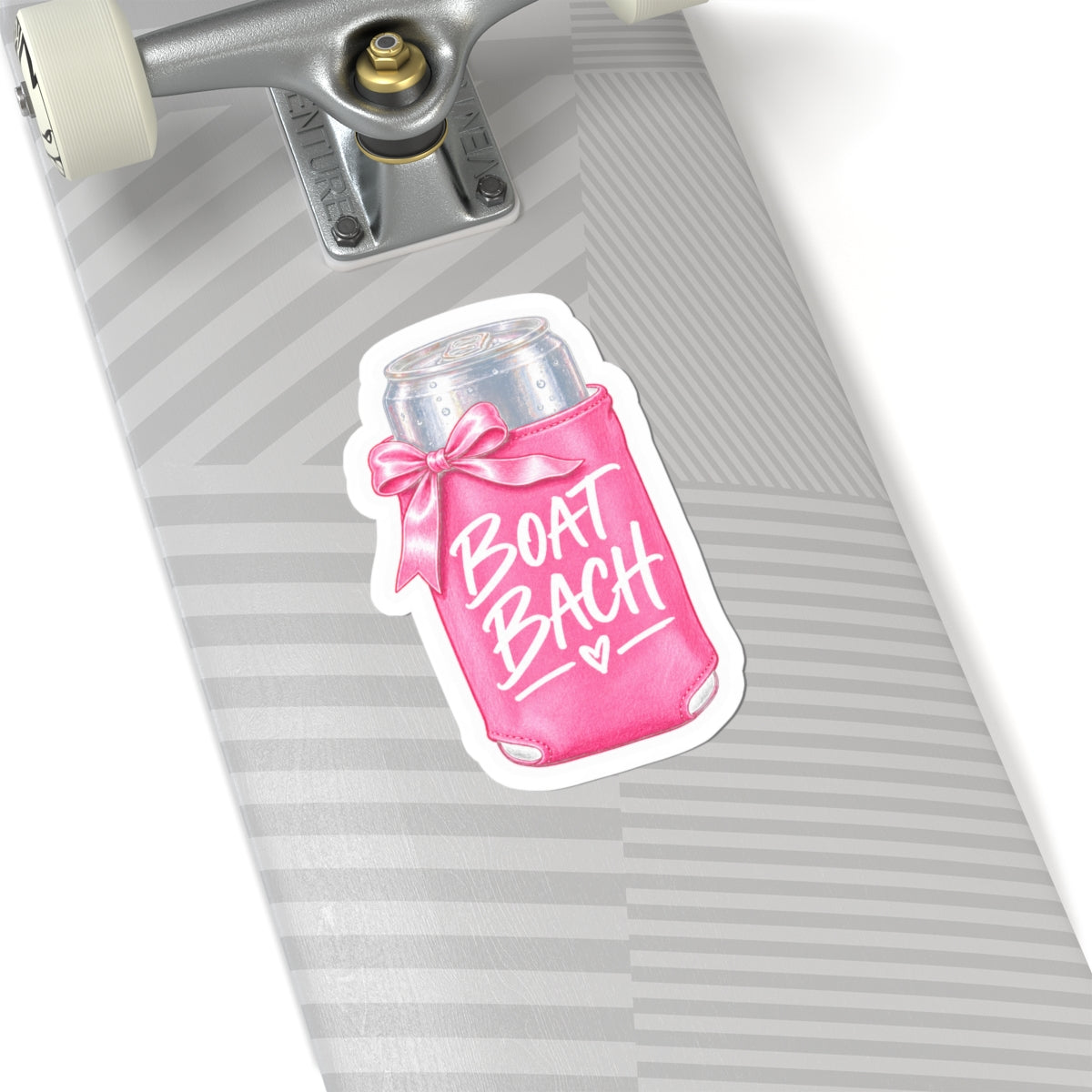 Boat Bach Pink Can Cooler Sticker 🎀🥂
