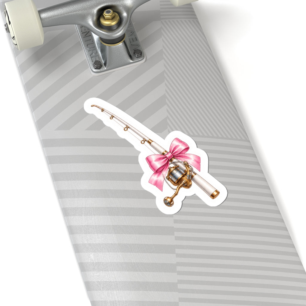 Pink Bow Fishing Rod Sticker 🎀🎣