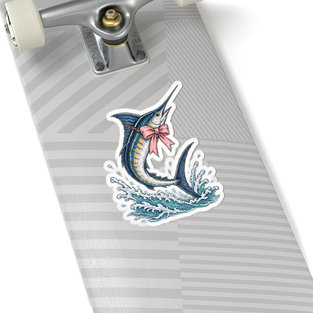 Pink Bow Marlin Sticker 🎀🎣🌊