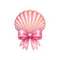 Pink Bow Seashell Sticker 🎀🐚