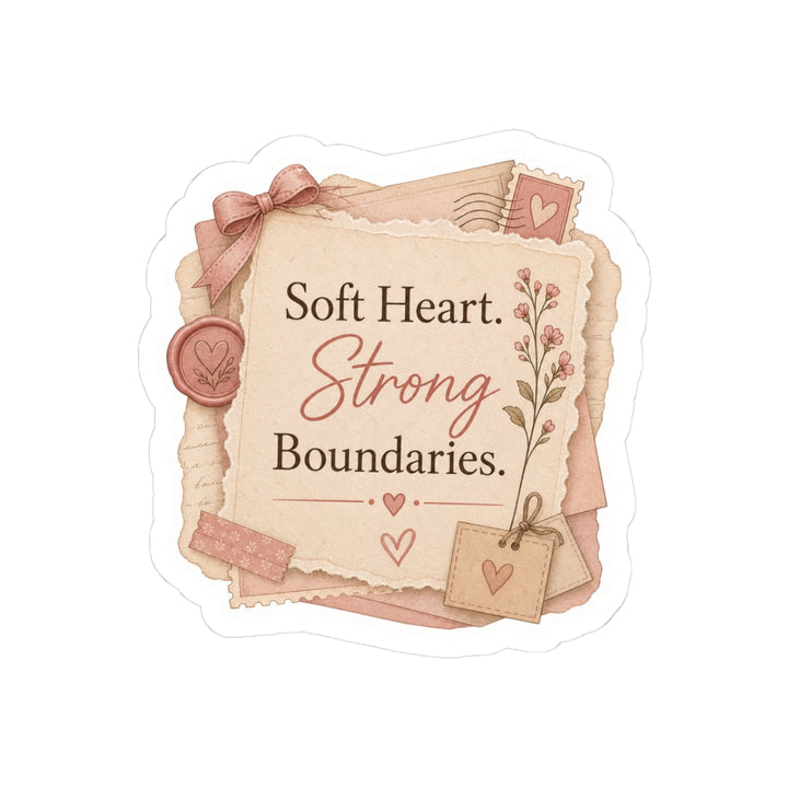 Soft Heart, Strong Boundaries Sticker