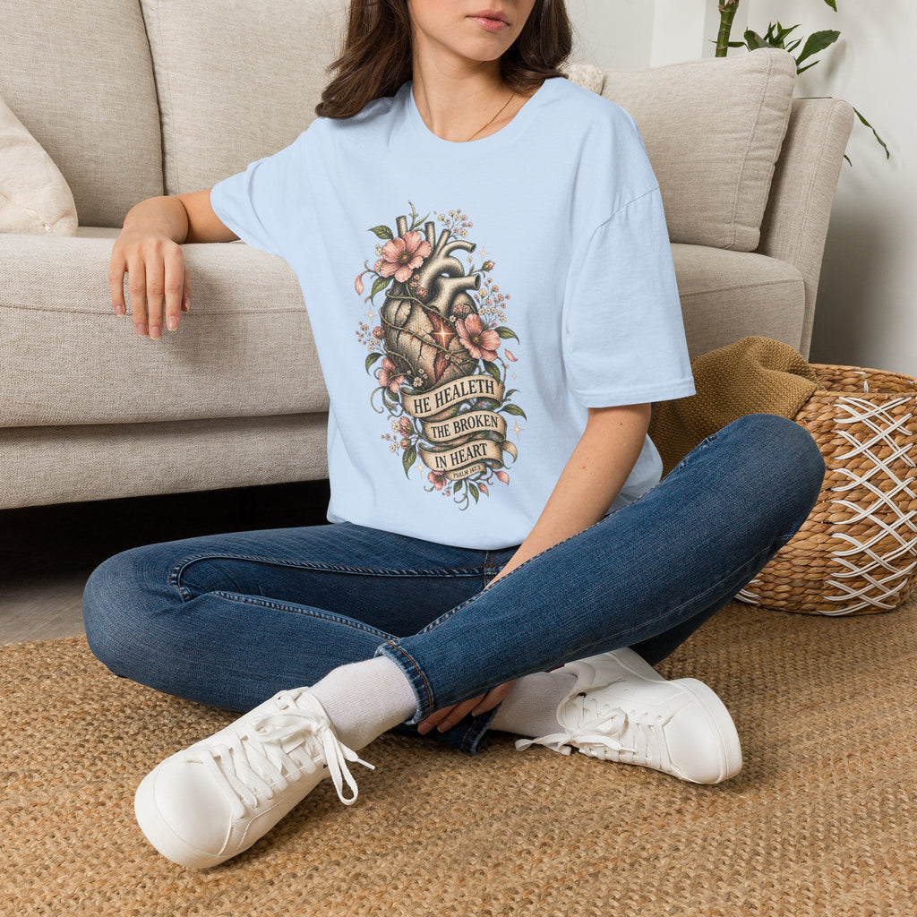 He Healeth the Broken in Heart Tee