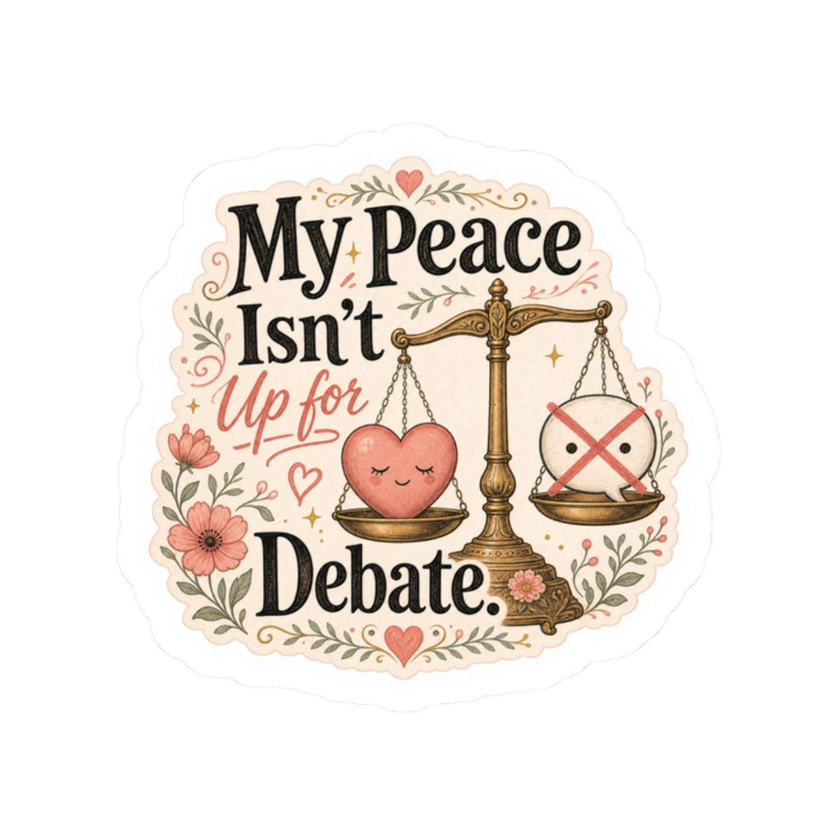 My Peace Isn’t Up for Debate Sticker